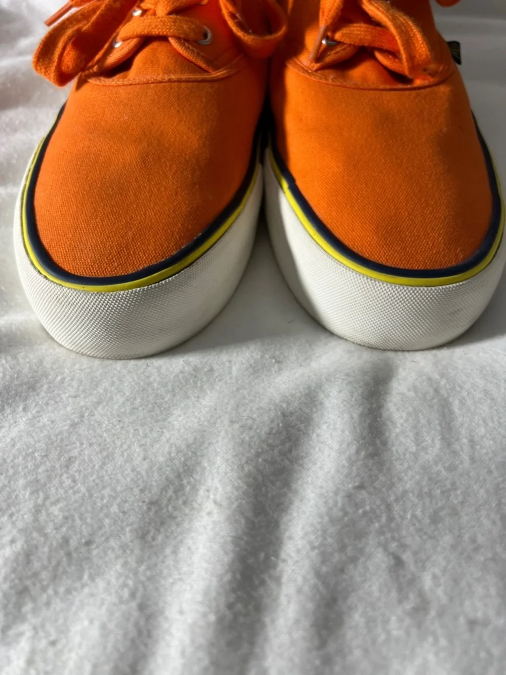 Polo by Ralph Lauren Orange Canvas Low-Top Sneakers “Size 15D”